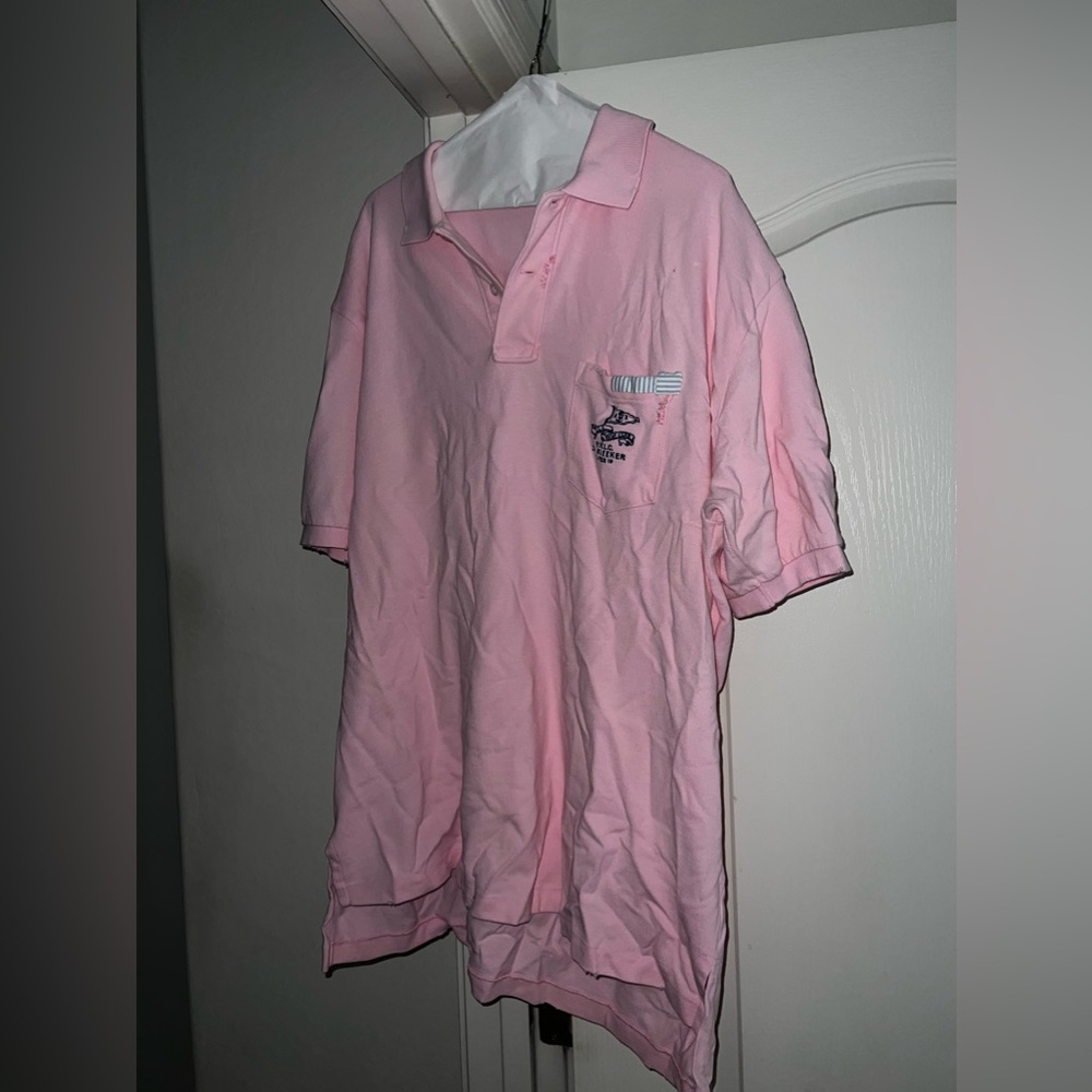 Ralph Lauren polo pink distress shirt size XL
